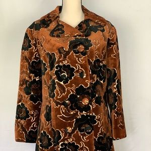 Vintage 40’s floral Car Coat Custom Made